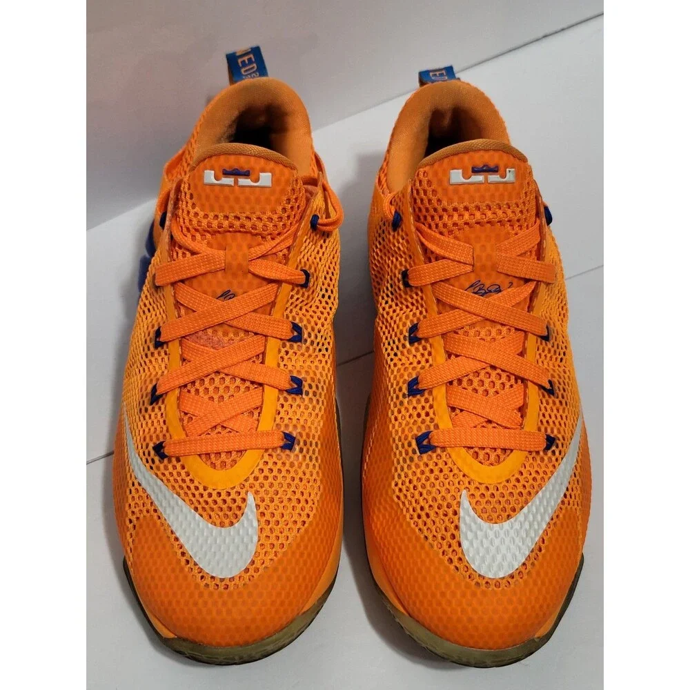 Nike Lebron XII Size Youth 5.5 Cavs Classic' Orange Basketball Shoes Sneakers